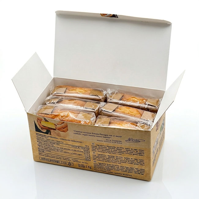 Sobaos Pasiegos 'El Andral' con Mantequilla IGP - Caja 6 unidades (1 kg)