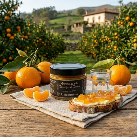 Mermelada de Naranja artesanal al Orujo Liebanartesana (280 g) | Sin Gluten