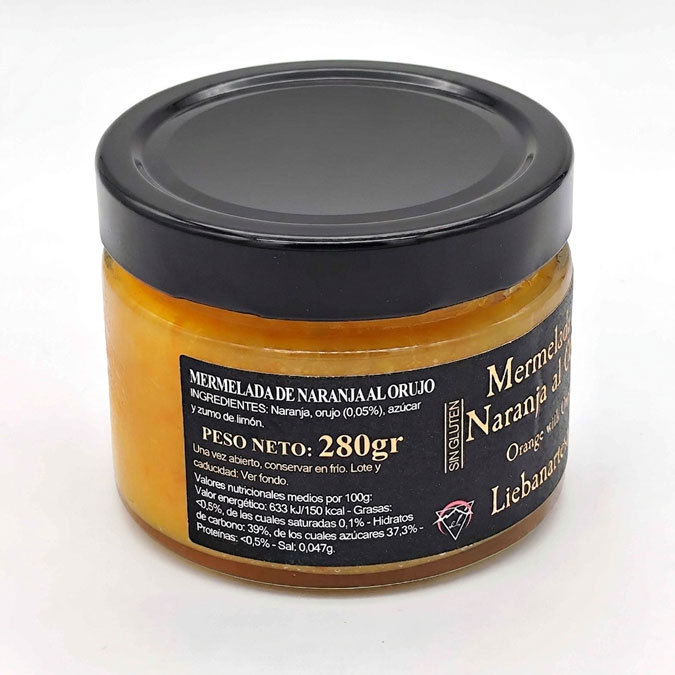 Mermelada de Naranja artesanal al Orujo Liebanartesana (280 g) | Sin Gluten