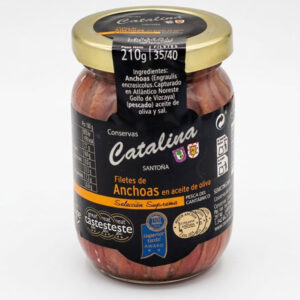 Anchoas de Santoña Selección Suprema Catalina - Bote visto frontalmente