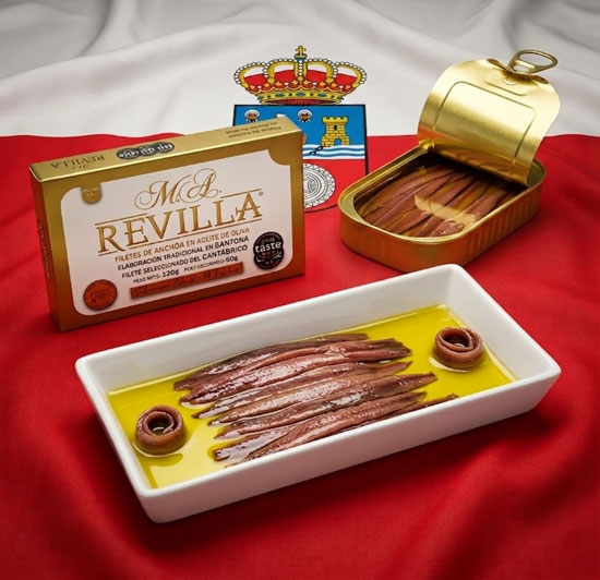 Anchoas M.A. Revilla - Selección Oro, composición