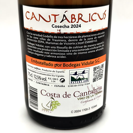 Vino Blanco Godello Selección Cantábricus