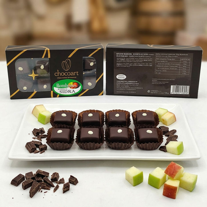 La Casuca de Mariván - Bombones de chocolate con crema de sidra - Chocoart