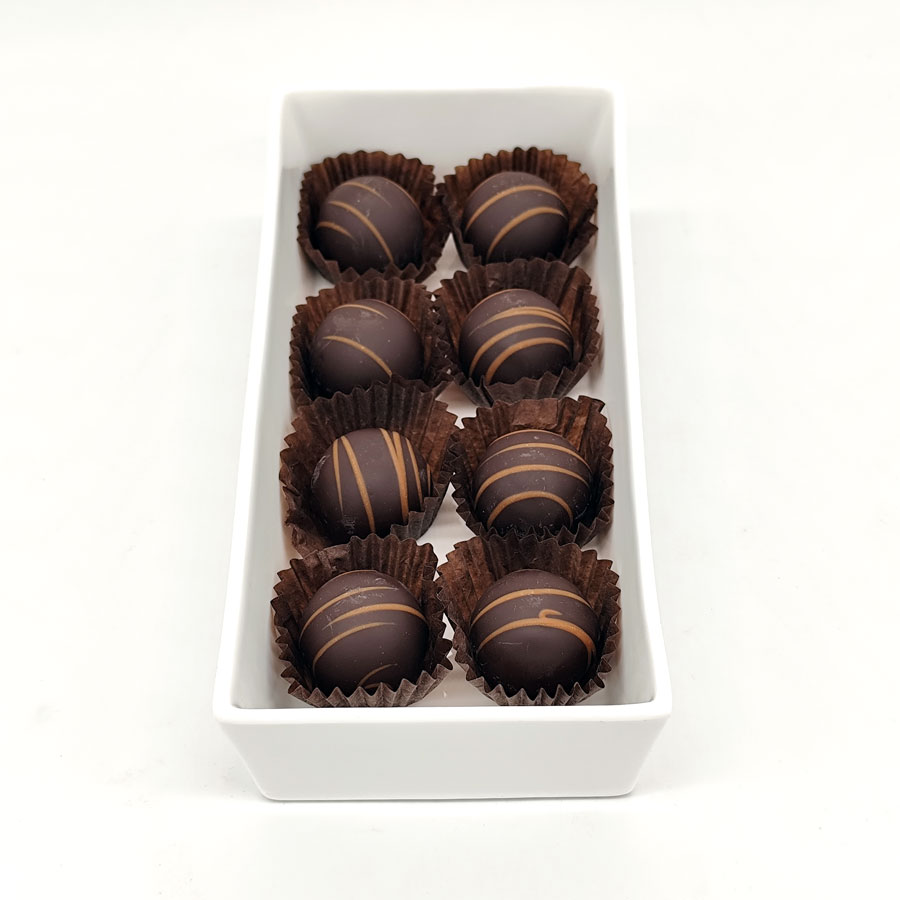 La Casuca de Mariván, bombones de chocolate con mousse de queso de cabrales