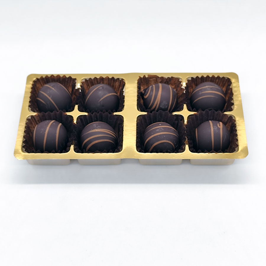 La Casuca de Mariván, bombones de chocolate con mousse de queso de cabrales