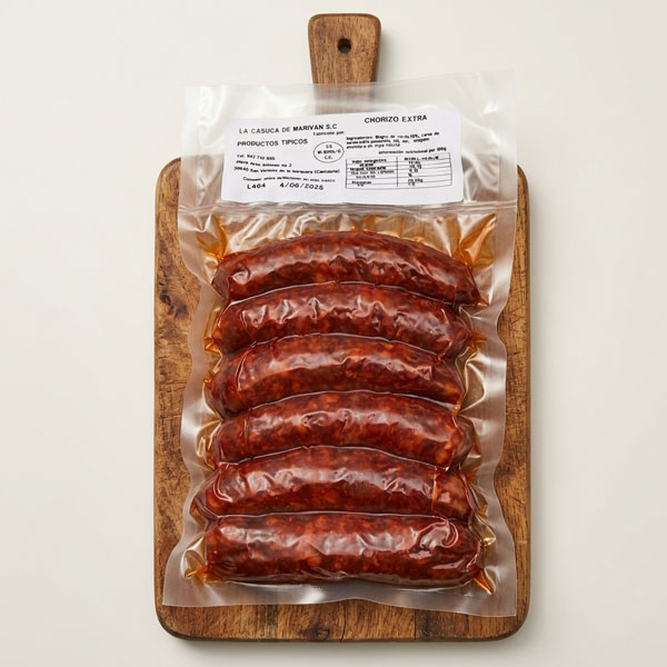 Chorizo Extra de Cerdo y Ternera - Receta Tradicional