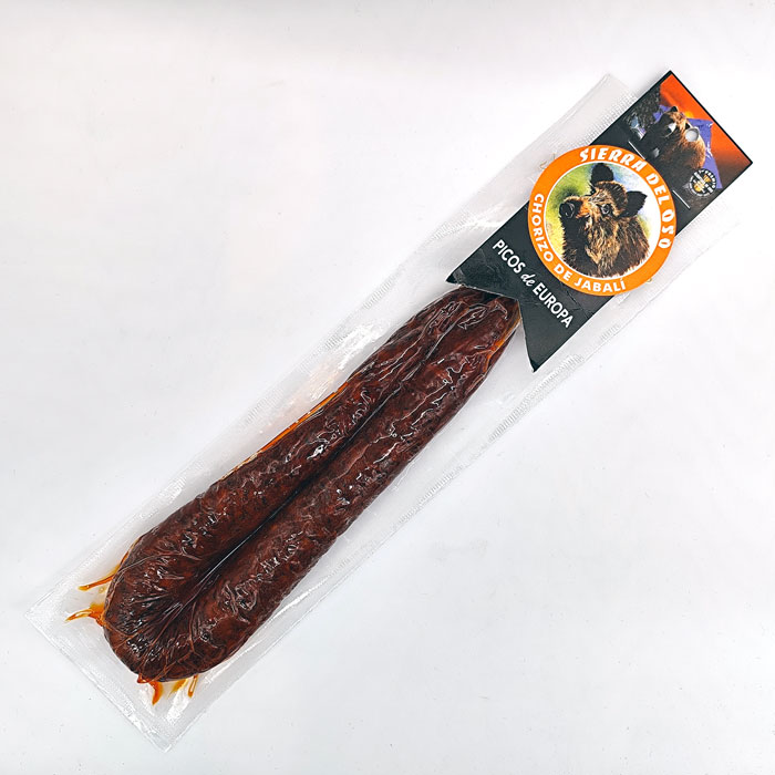 Chorizo de Jabalí Sierra del Oso, vista general frontal