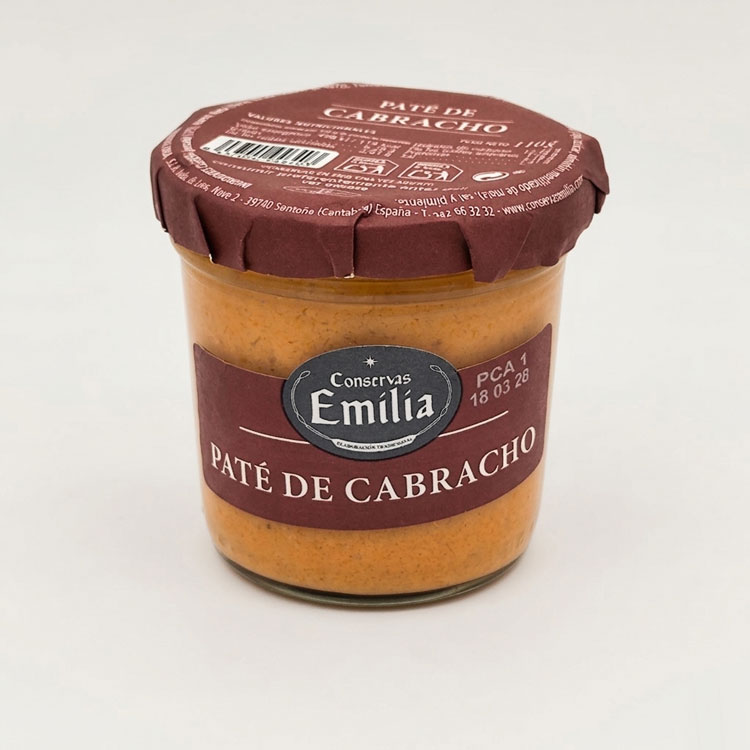 Paté de Cabracho Conservas Emilia, vista tarro delantera