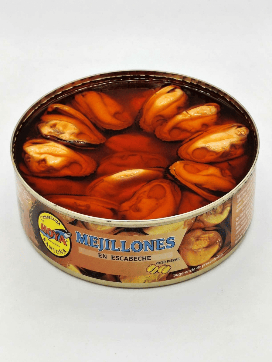 Mejillones en Escabeche Grandes 20 a 23 piezas – Conservas Hoya