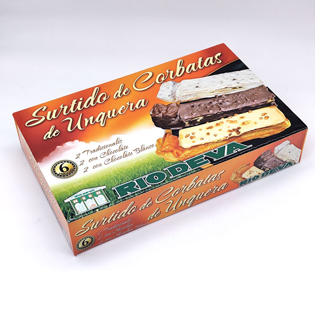 La Casuca de Marivan, Surtido Corbatas Unquera - 6 unidades - 3 sabores: tradicional, chocolate y chocolate blanco